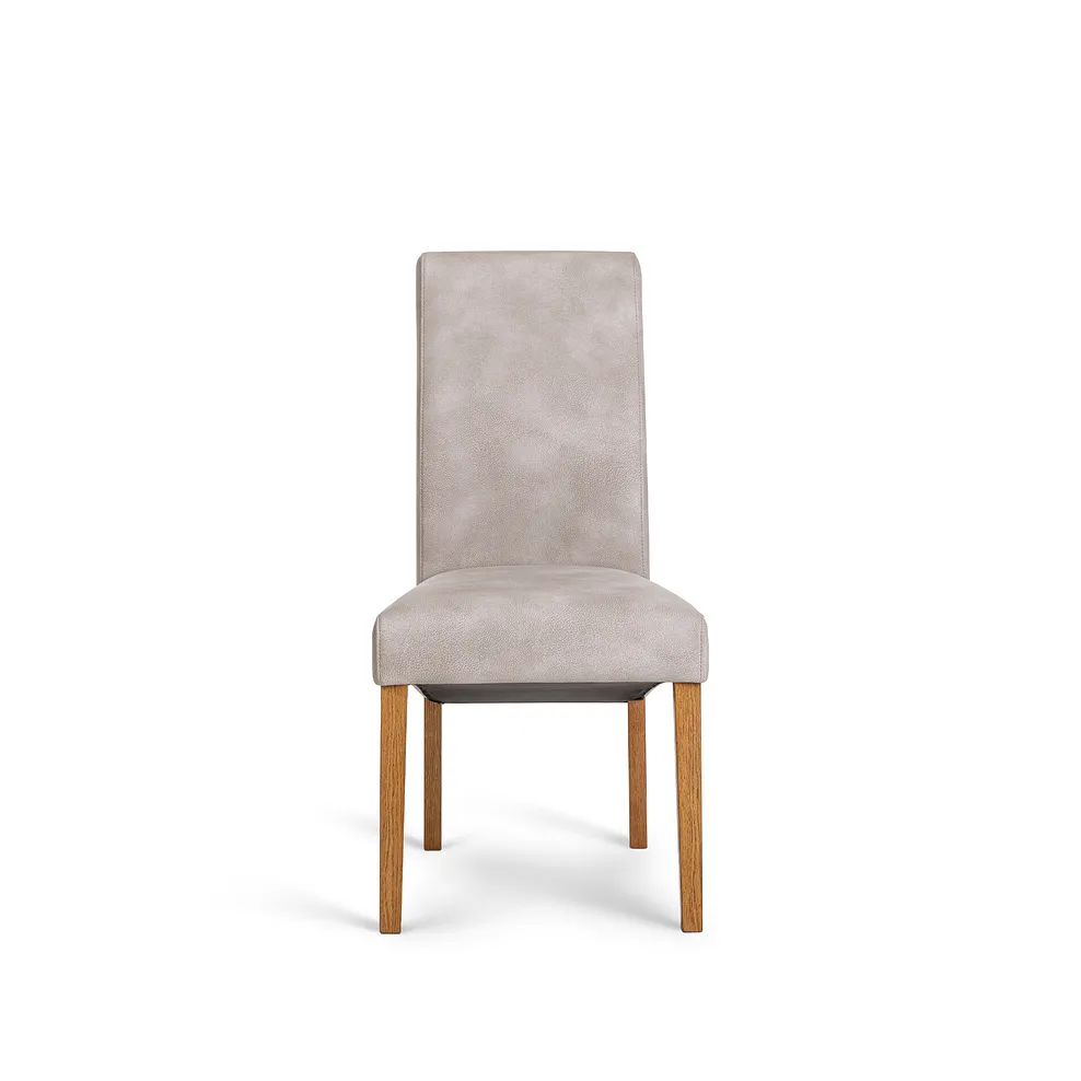 HIGHWORTH Dining Set with 6 Chairs Natural Oak - Image 9