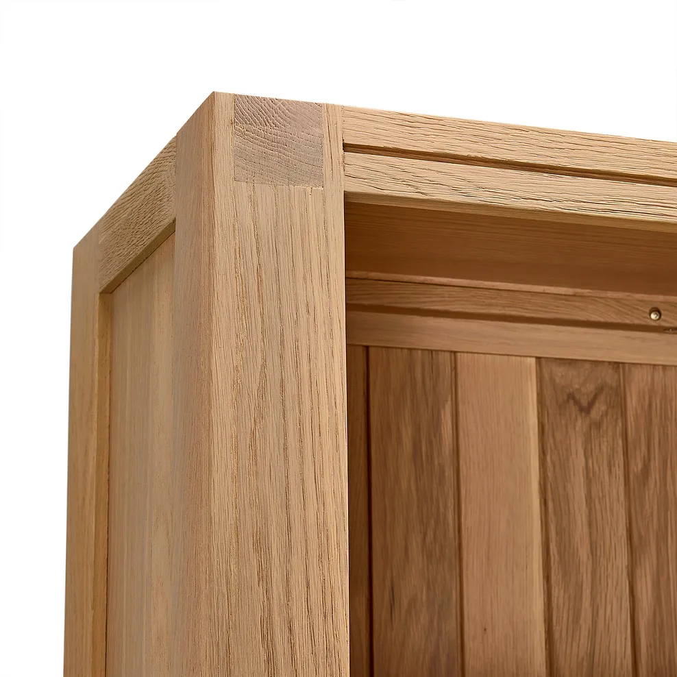HIGHWORTH Tall Bookcase Natural Solid Oak - Image 7