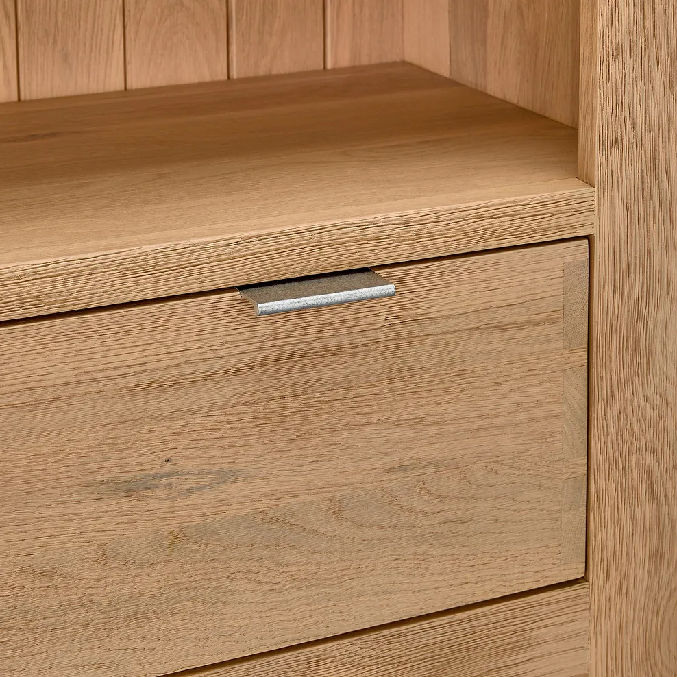 HIGHWORTH Tall Bookcase Natural Solid Oak - Image 8