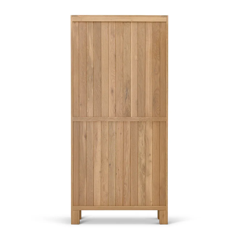 HIGHWORTH Tall Bookcase Natural Solid Oak - Image 6