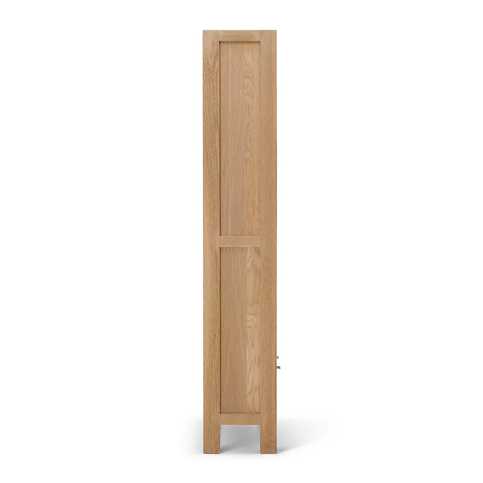 HIGHWORTH Tall Bookcase Natural Solid Oak - Image 5