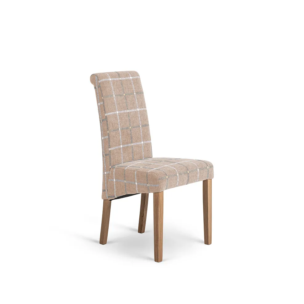 HOVE 4ft 3" Extending Dining Table with 4 Chairs Natural Oak & Painted