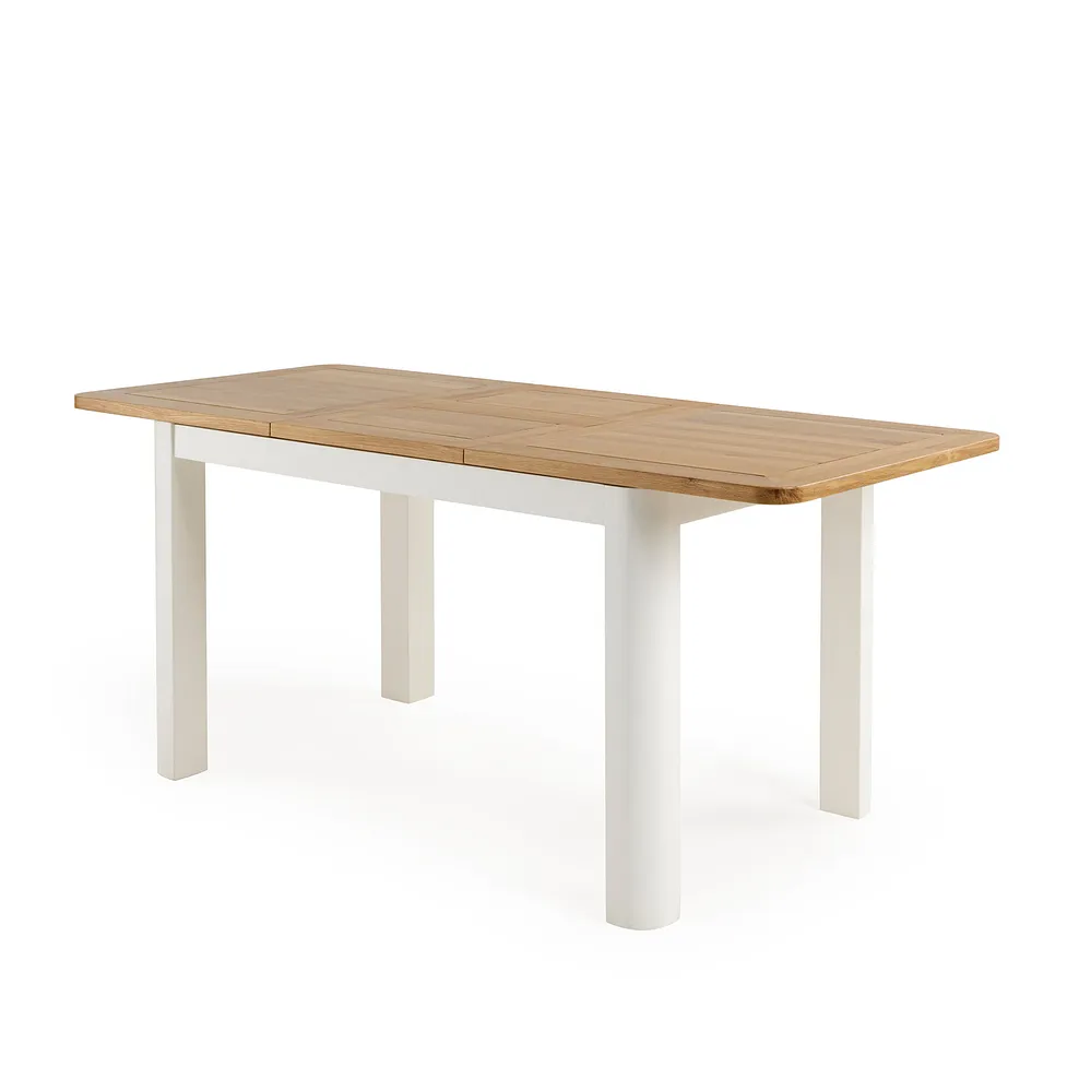 HOVE 4ft 3" Extending Dining Table with 6 Chairs Natural Oak & Painted - Image 5