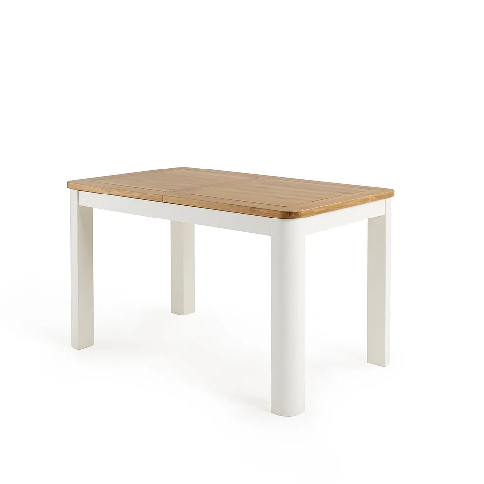 HOVE 4ft 3" Extending Dining Table with 6 Chairs Natural Oak & Painted - Image 4