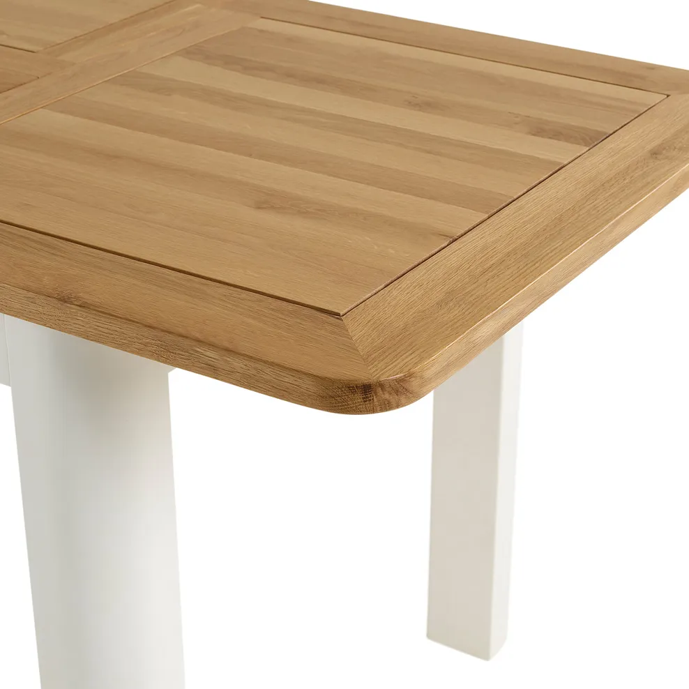 HOVE 4ft 3" Extending Dining Table with 6 Chairs Natural Oak & Painted - Image 7