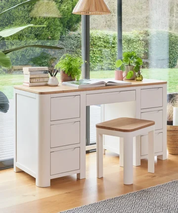 HOVE Desk Natural Oak & Painted