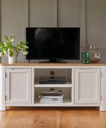 HOVE Large TV Unit Natural Oak & Painted
