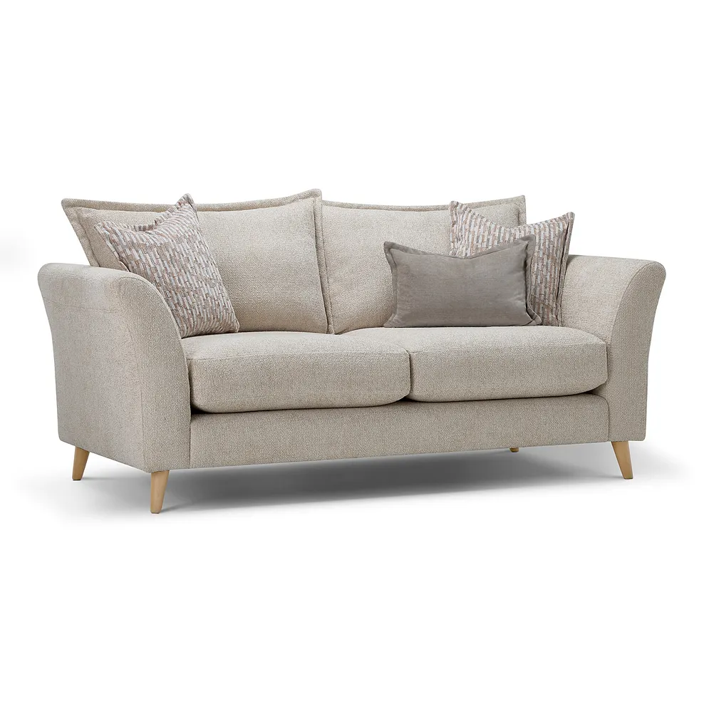 HOXLEY 3 Seater Sofa Biscuit Fabric - Image 2
