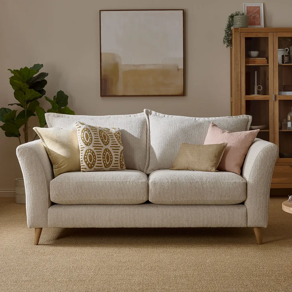 HOXLEY 3 Seater Sofa Biscuit Fabric - Image 3