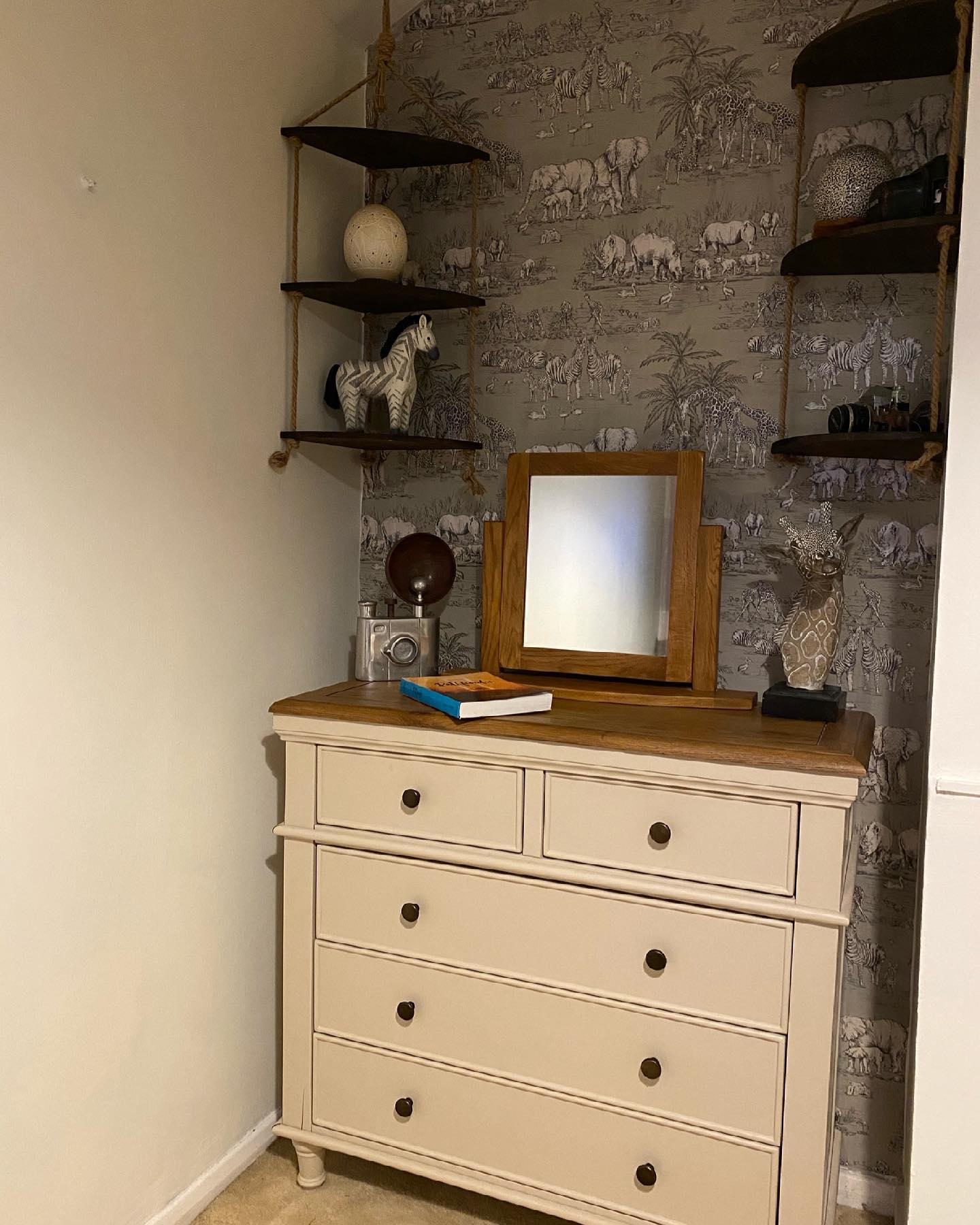 ORIGINAL RUSTIC Dressing Table Mirror Rustic Solid Oak - Image 5