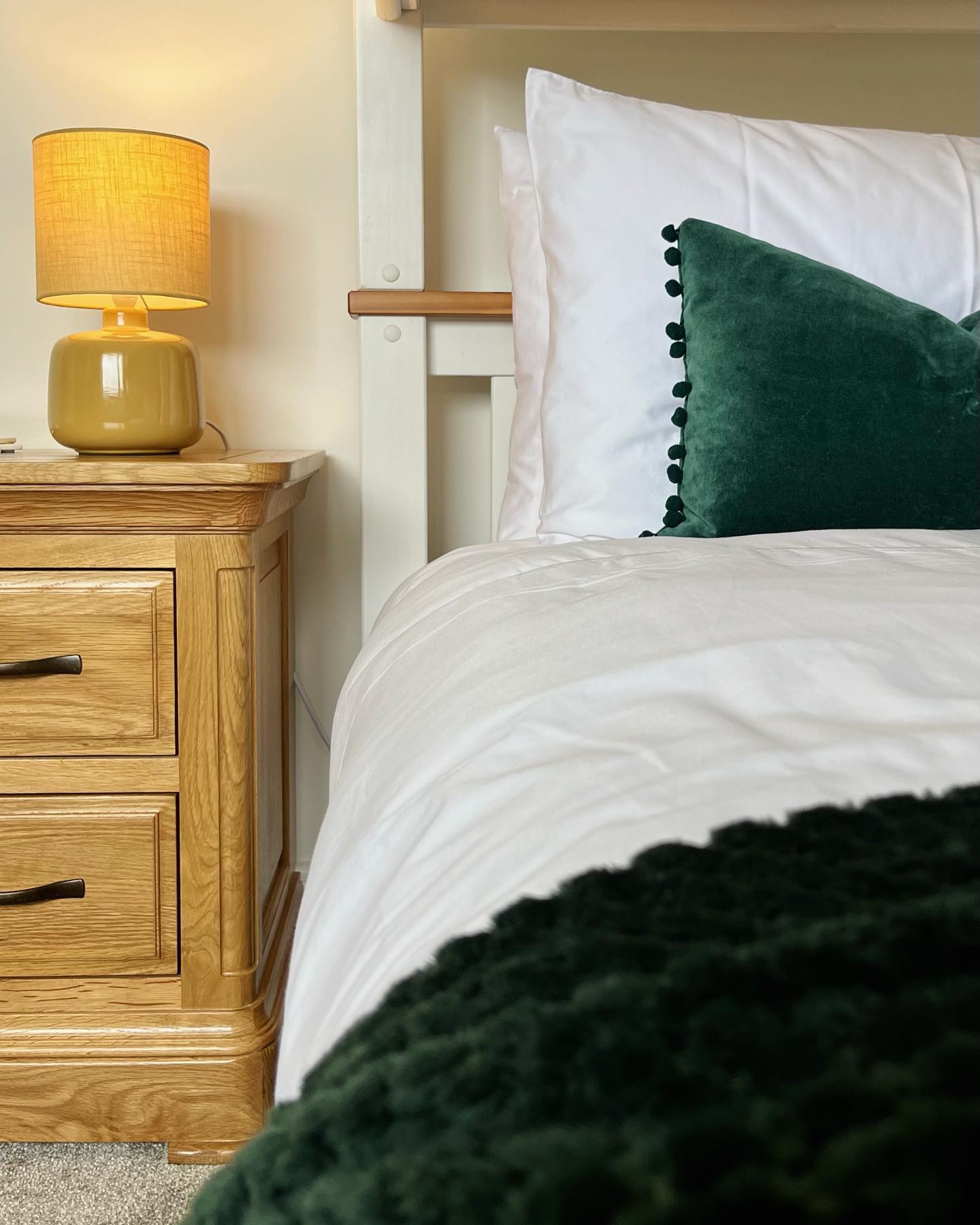 CANTERBURY 2 Drawer Bedside Table Natural Solid Oak - Image 12