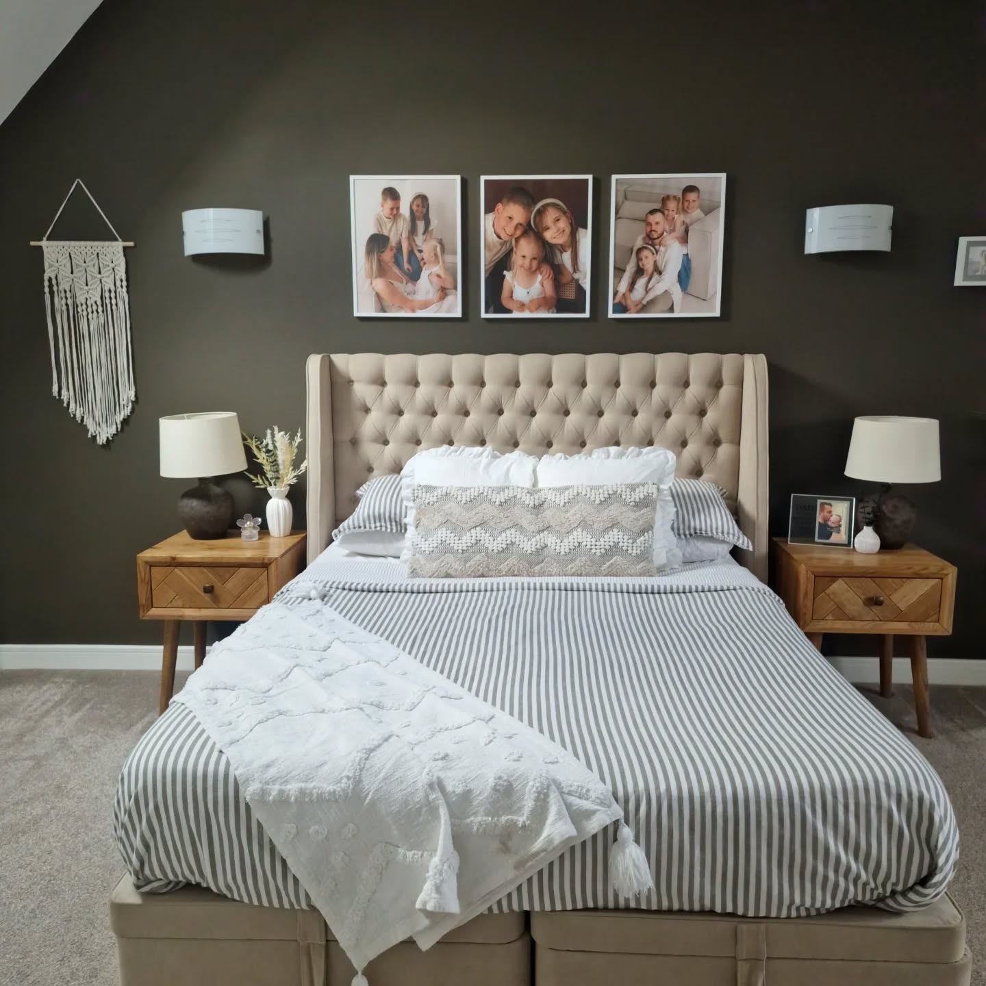 PARQUET 1 Drawer Bedside Table Brushed & Glazed Solid Oak - Image 9