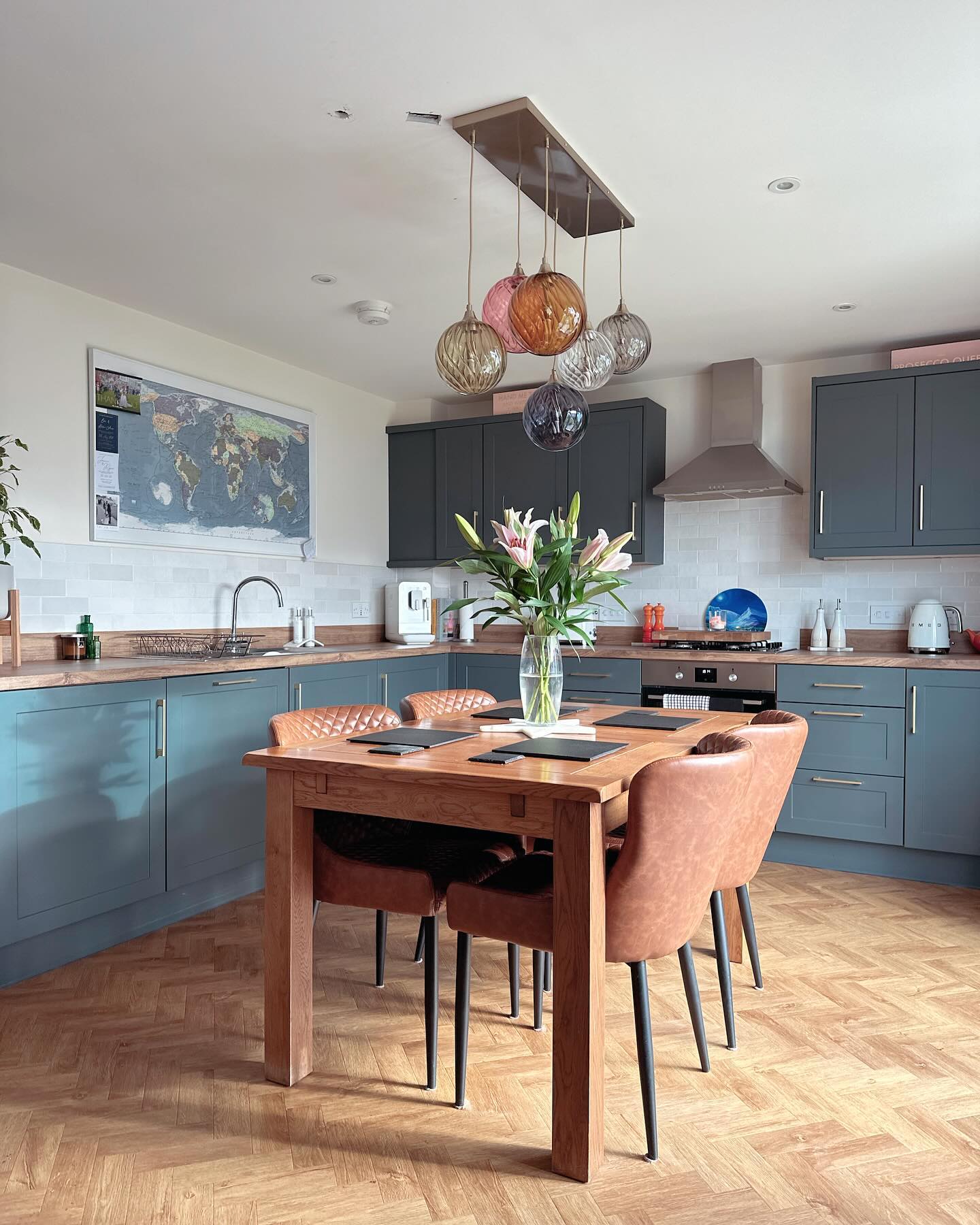 RUSHMERE 4ft 7" Extending Dining Table with 4 Chairs Rustic Solid Oak - Image 8