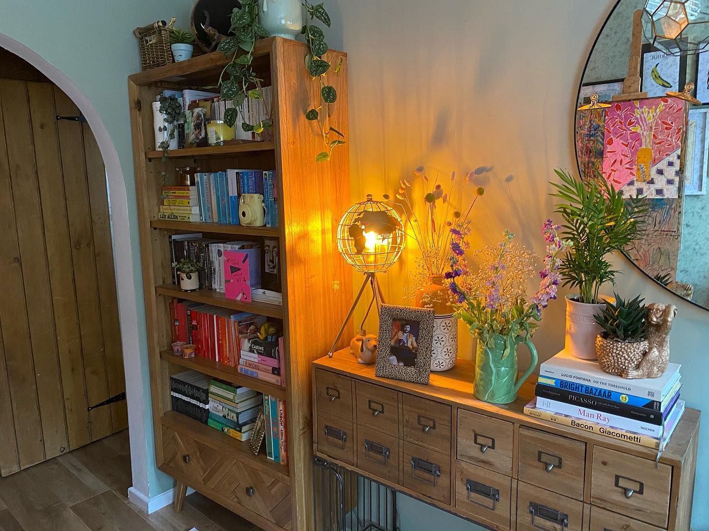 PARQUET Tall Bookcase Brushed & Glazed Solid Oak - Image 11