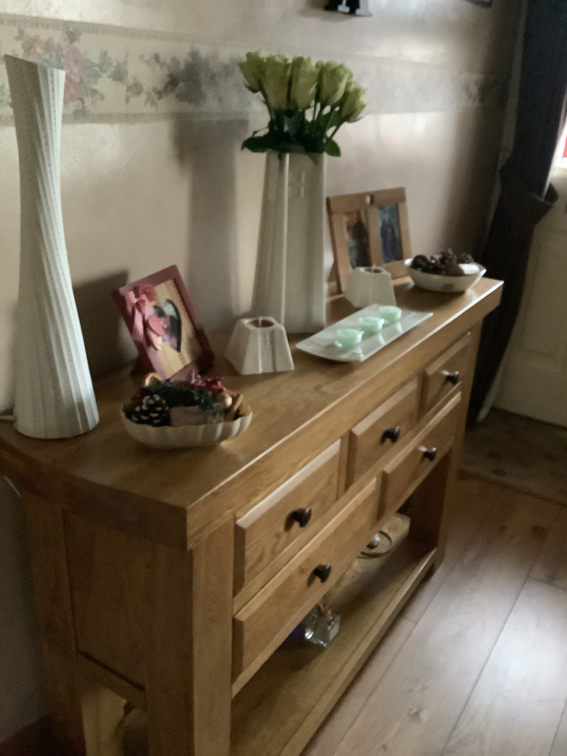 HERCULES Console Table Rustic Solid Oak - Image 9