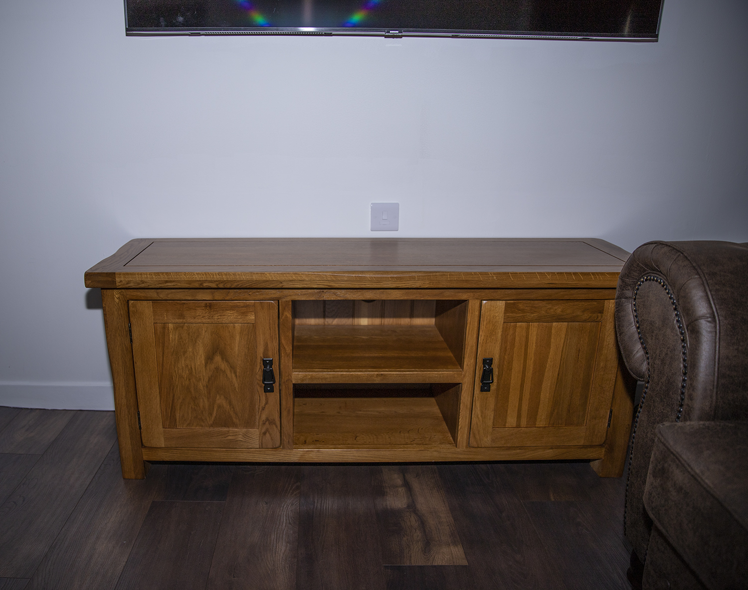 ORIGINAL RUSTIC Large TV Unit Rustic Solid Oak - Image 10