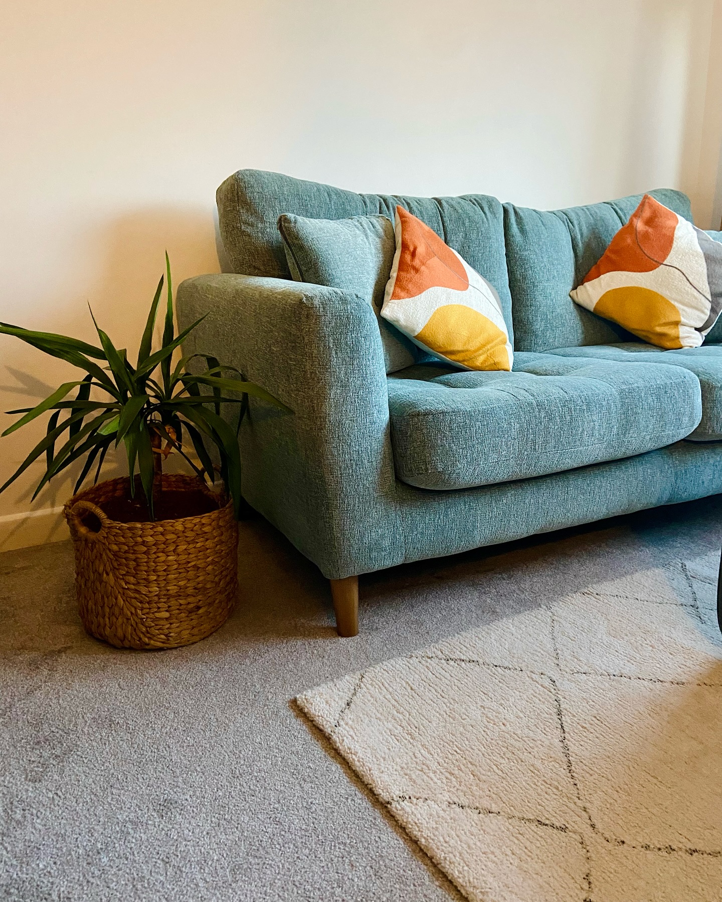 ETON 3 Seater Sofa Duck Egg Fabric - Image 14