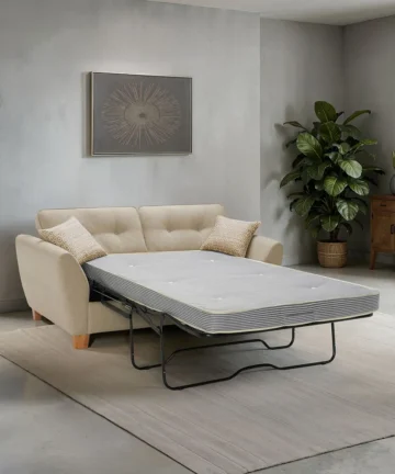 INCA 2 Seater Sofa Bed Beige Fabric