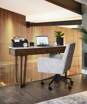 ISLINGTON Desk Solid Acacia & Italian Marble