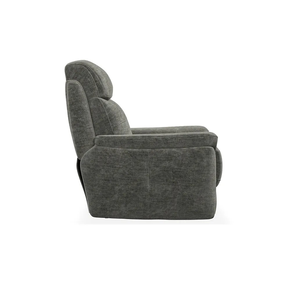 IVER Armchair Plush Charcoal Fabric - Image 4