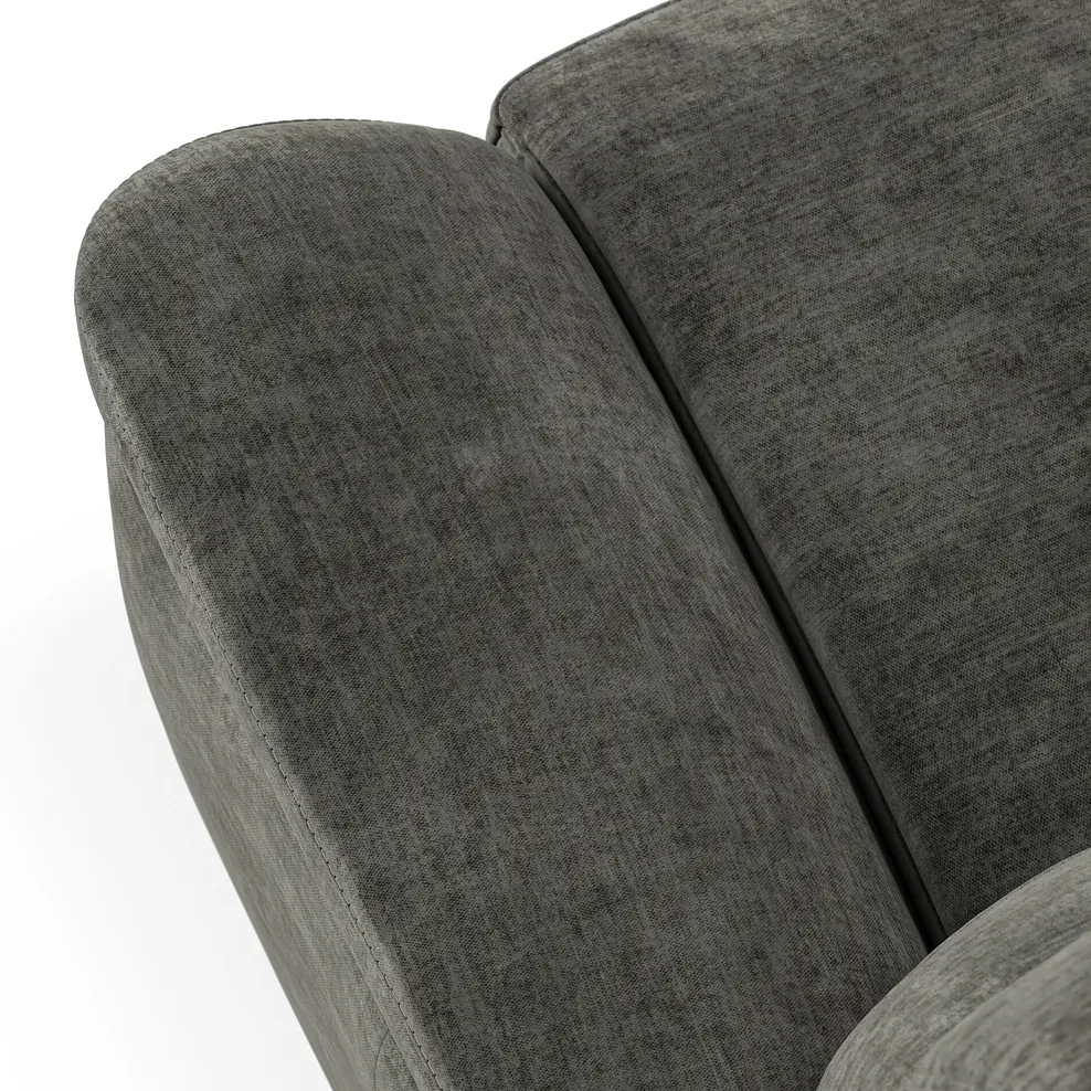 IVER Armchair Plush Charcoal Fabric - Image 6