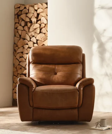 IVER Armchair Virgo Cognac Leather