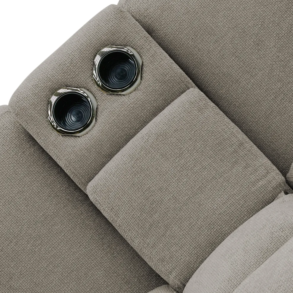 JARROD 2 Seater Electric Recliner Sofa with Console Hopsack Linen Fabric - Image 22