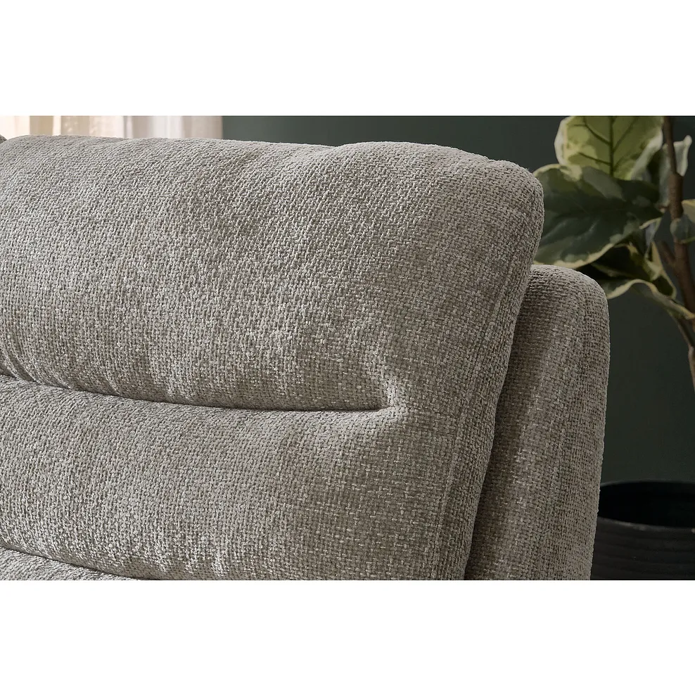 JARROD 2 Seater Electric Recliner Sofa with Console Hopsack Linen Fabric - Image 7