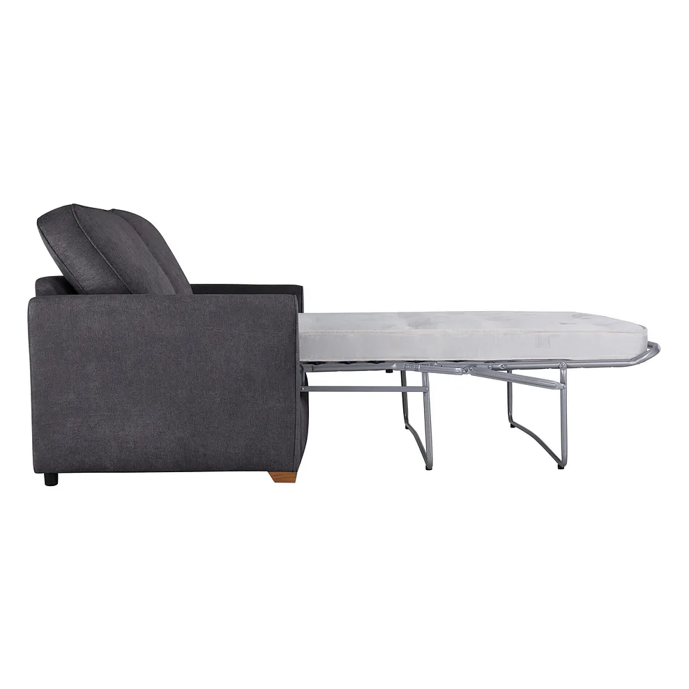 JASMINE 3 Seater Deluxe Sofa Bed Orkney Graphite Fabric - Image 7