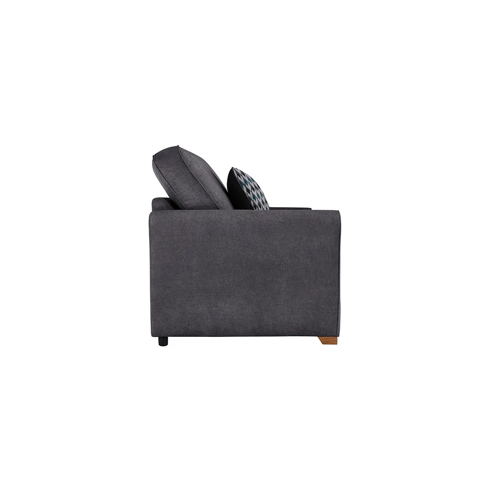 JASMINE 3 Seater Deluxe Sofa Bed Orkney Graphite Fabric - Image 6