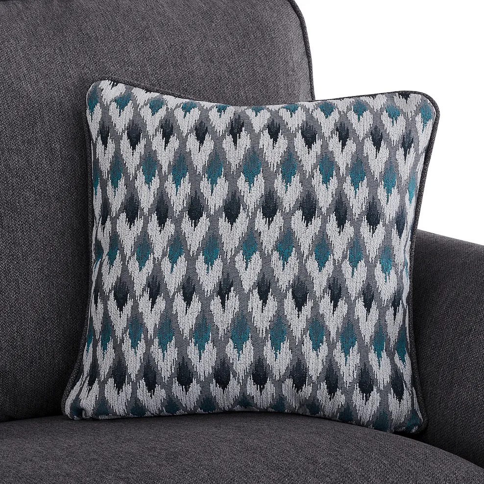 JASMINE 3 Seater Deluxe Sofa Bed Orkney Graphite Fabric - Image 8