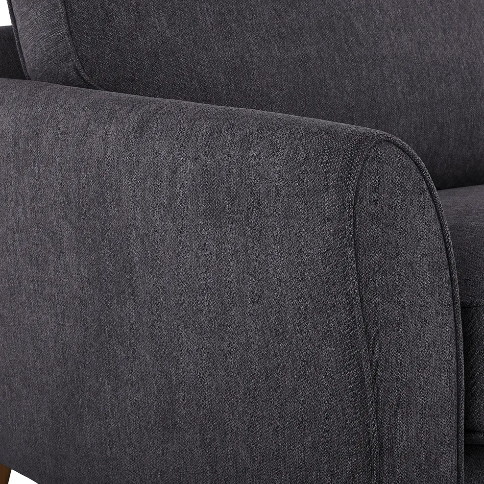 JASMINE 3 Seater Deluxe Sofa Bed Orkney Graphite Fabric - Image 12