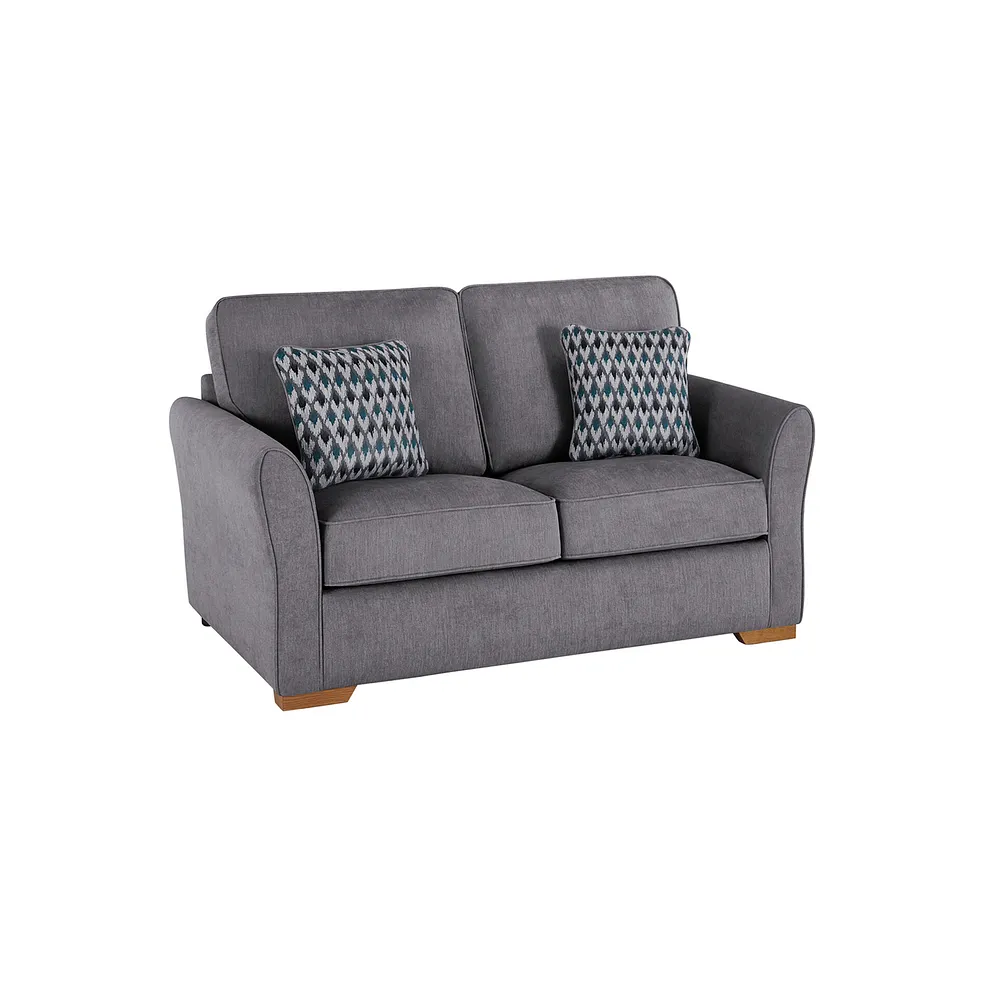 JASMINE 2 Seater Deluxe Sofa Bed Orkney Grey Fabric - Image 3