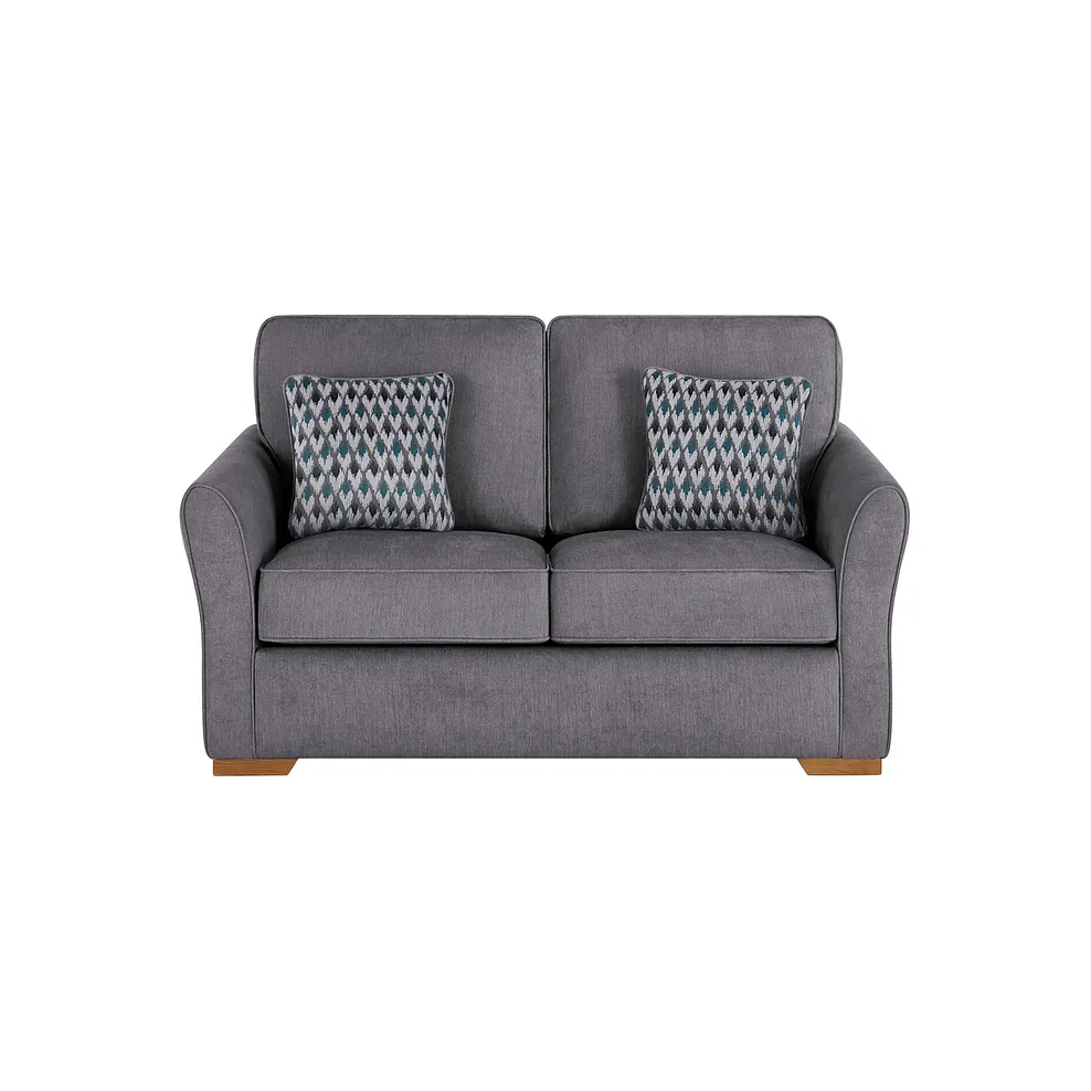 JASMINE 2 Seater Deluxe Sofa Bed Orkney Grey Fabric - Image 4