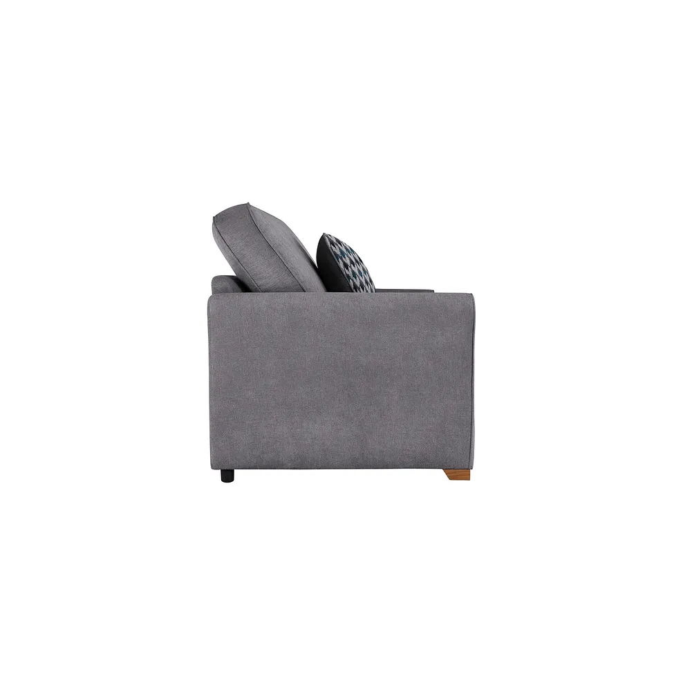 JASMINE 2 Seater Deluxe Sofa Bed Orkney Grey Fabric - Image 6