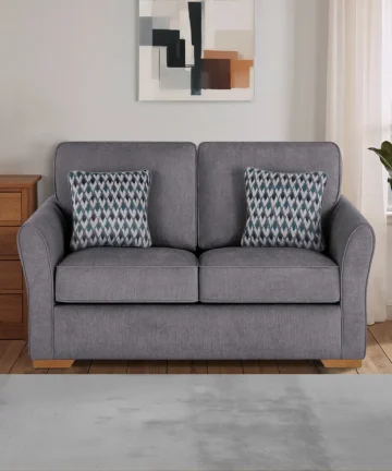 JASMINE 2 Seater Deluxe Sofa Bed Orkney Grey Fabric