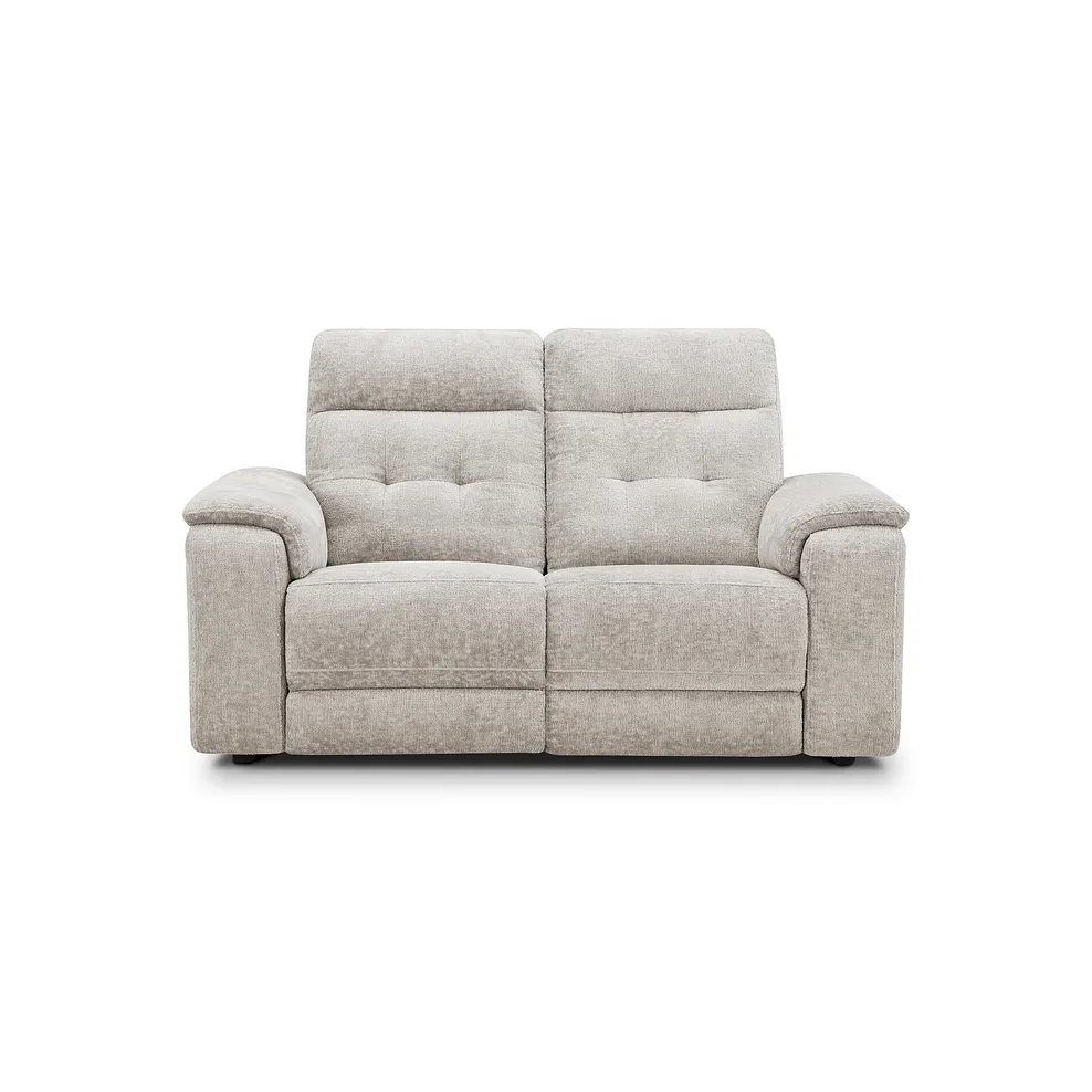 JUNO 2 Seater Recliner with Power Headrests Koto Turtle Dove Fabric - Image 5
