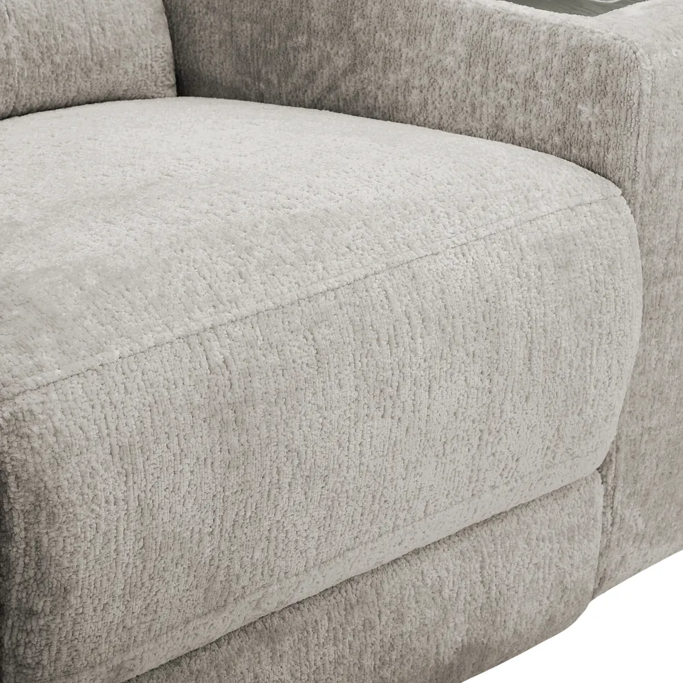 JUNO 2 Seater Recliner with Power Headrests Koto Turtle Dove Fabric - Image 14