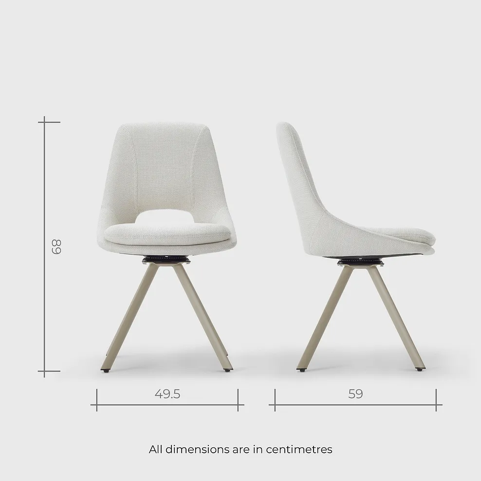 KOBI Extending Dining Table with 4 Chairs Ceramic and Cappuccino Metal - Image 10