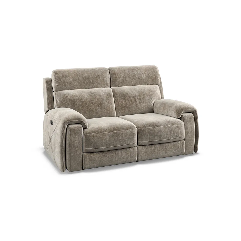 LEO 2 Seater Electric Recliner Sofa Descent Taupe Fabric - Image 2