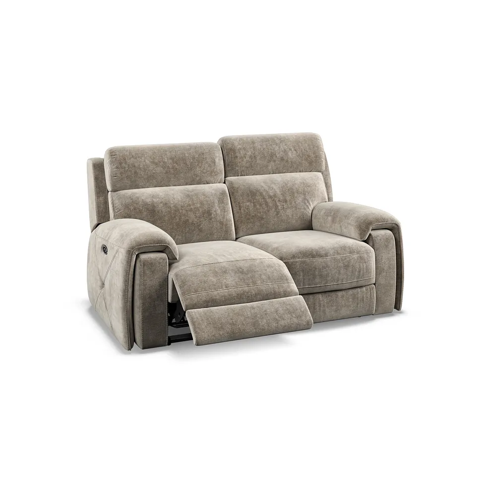 LEO 2 Seater Electric Recliner Sofa Descent Taupe Fabric - Image 3