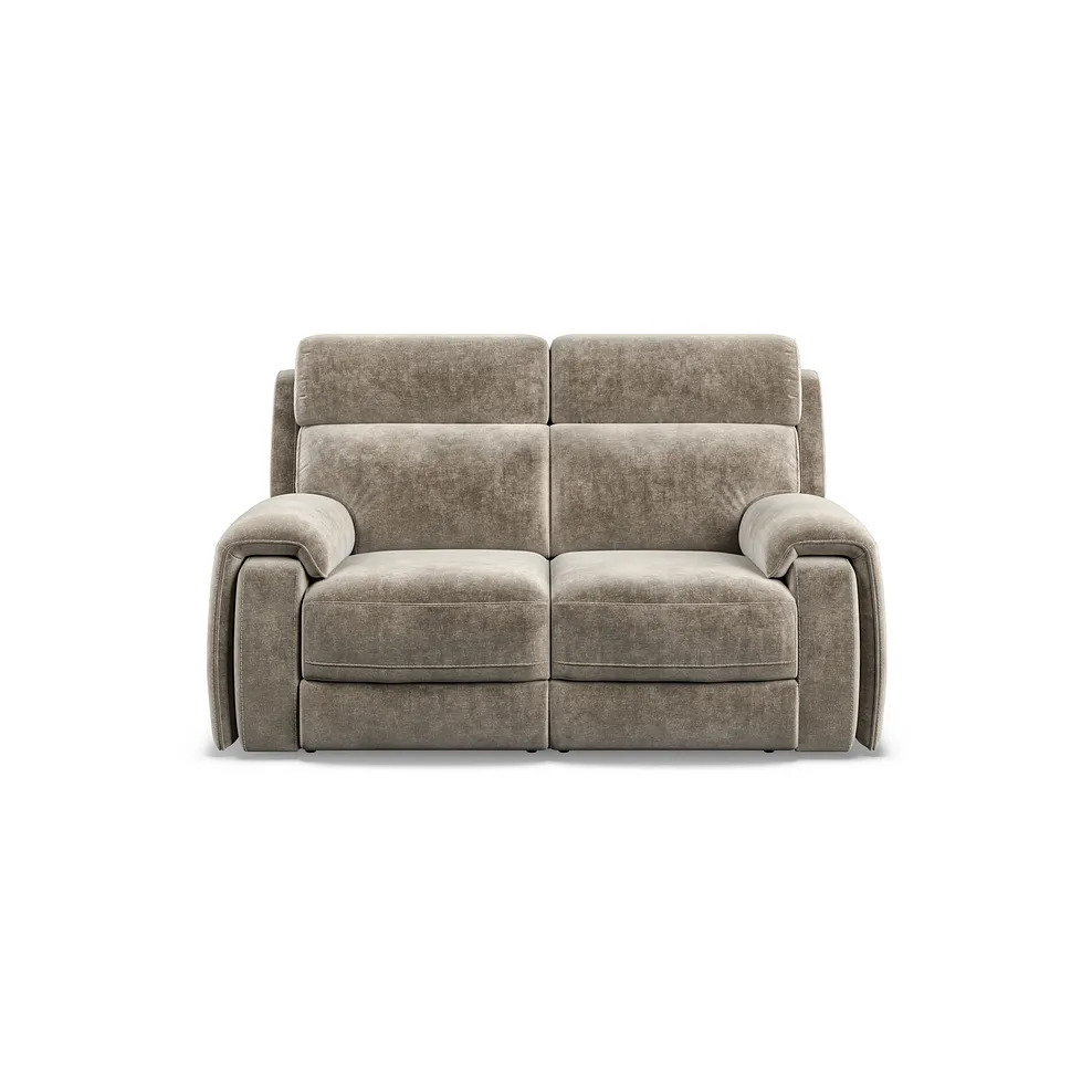 LEO 2 Seater Electric Recliner Sofa Descent Taupe Fabric - Image 6