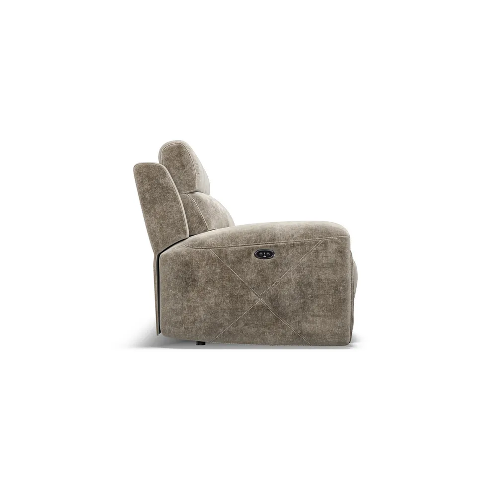 LEO 2 Seater Electric Recliner Sofa Descent Taupe Fabric - Image 8