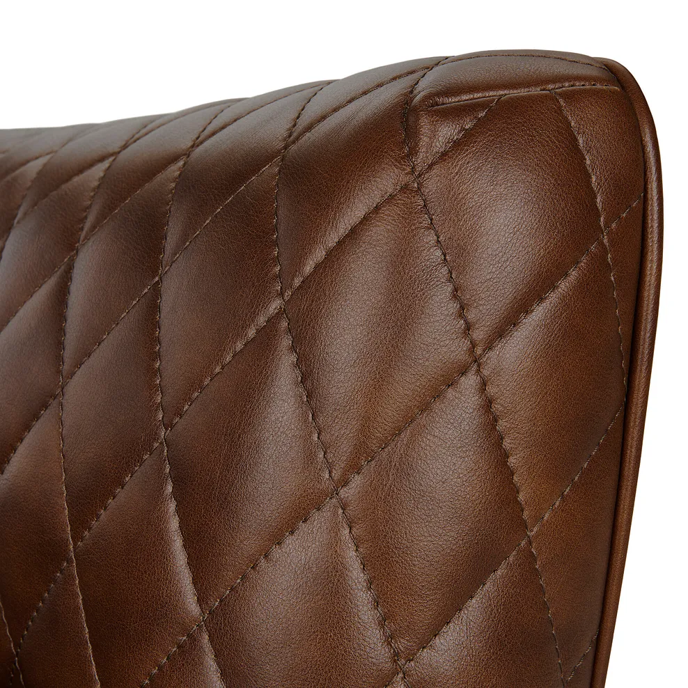 LUCCA 4 Seater Sofa Houston Whiskey Leather - Image 8