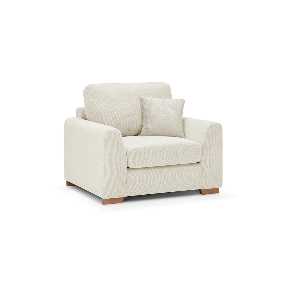 LUDLOW Armchair Cream Fabric - Image 2