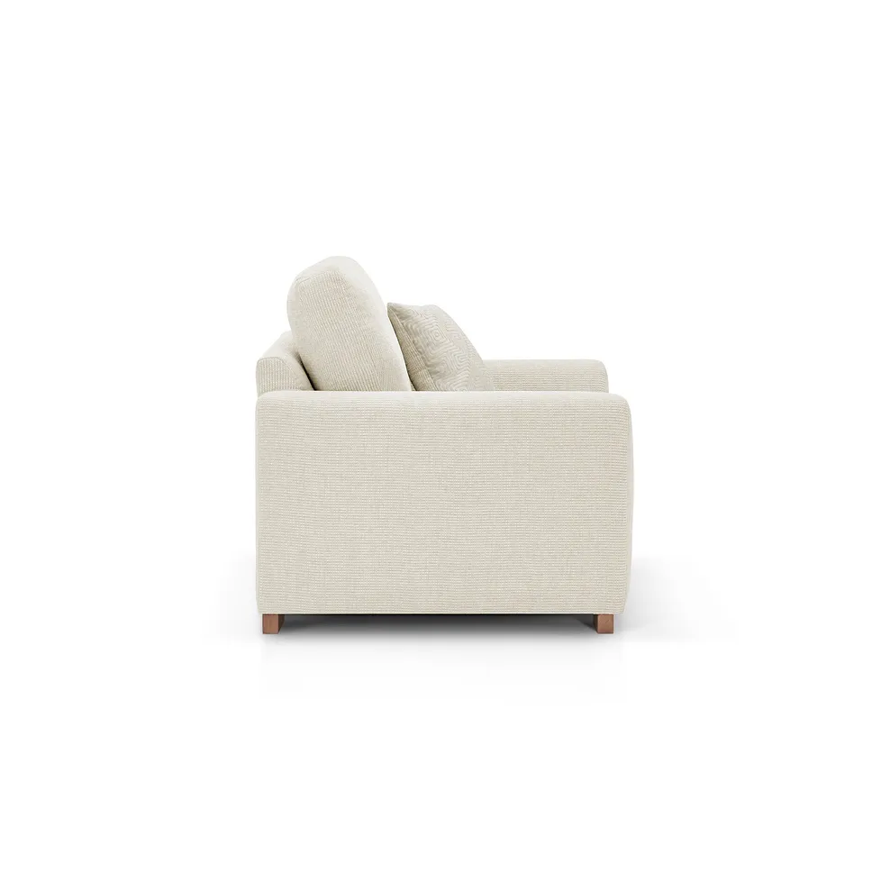 LUDLOW Armchair Cream Fabric - Image 3