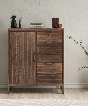 MADISON Wideboy Chest Solid Hardwood & Metal