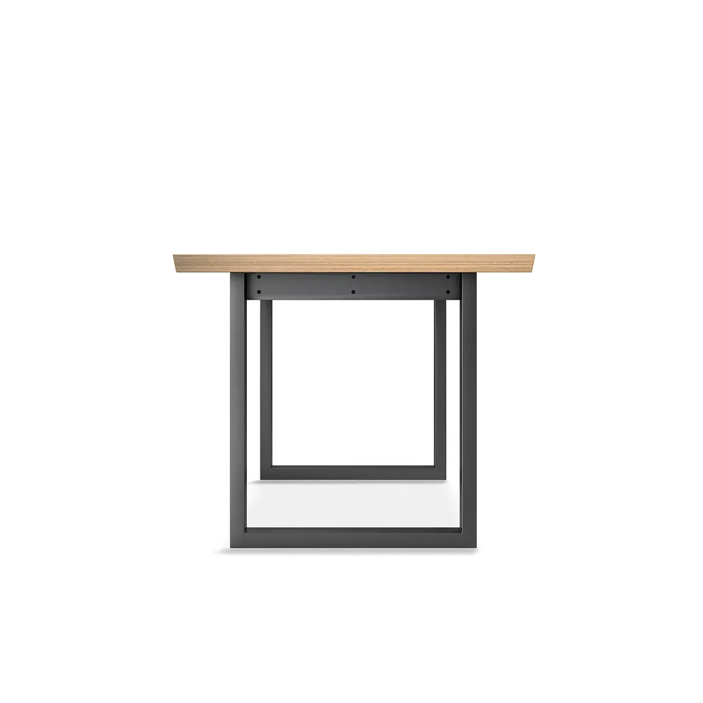 MAINE Extending Dining Table with 8 Chairs Natural Solid Oak & Metal - Image 5