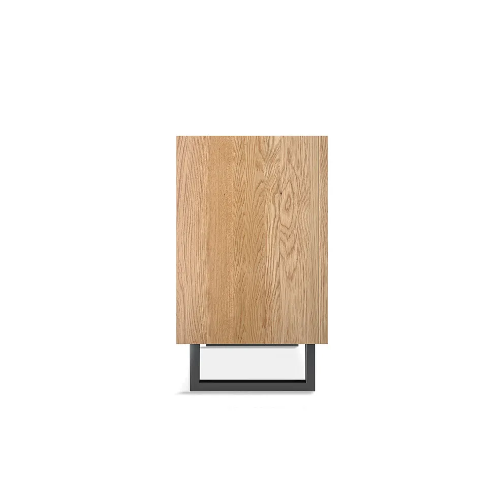 MAINE 4 Drawer Chest Natural Solid Oak & Metal - Image 6