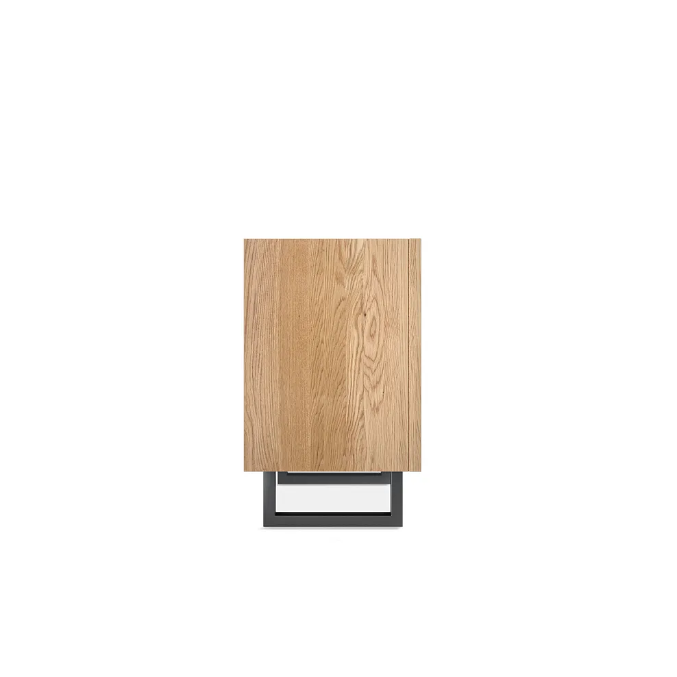 MAINE Small Sideboard Natural Solid Oak & Metal - Image 6